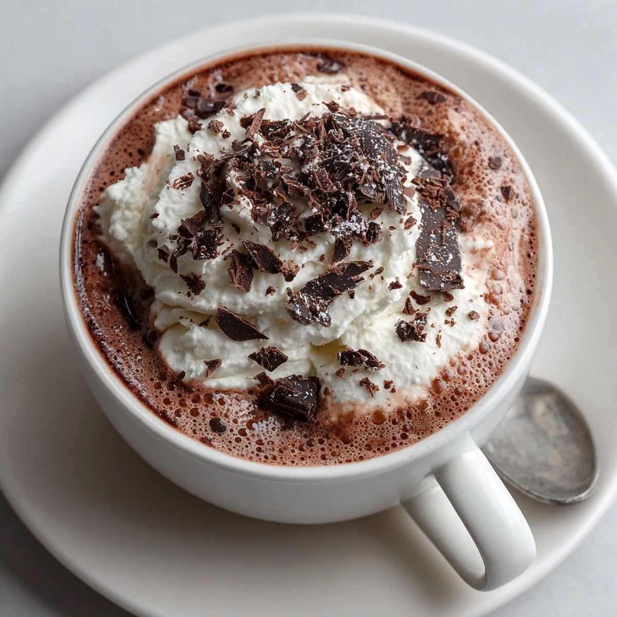 Indulge in silky smooth Black Velvet Hot Chocolate; a warm, comforting beverage.