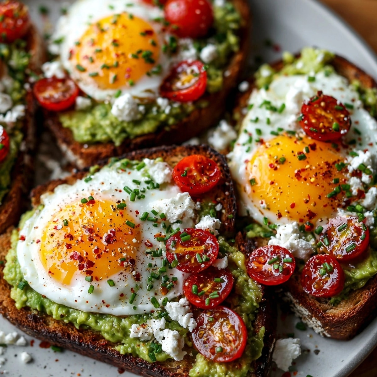 Savory Avocado Egg Toast Bake recipe showing creamy avocado and a perfectly cooked egg.
