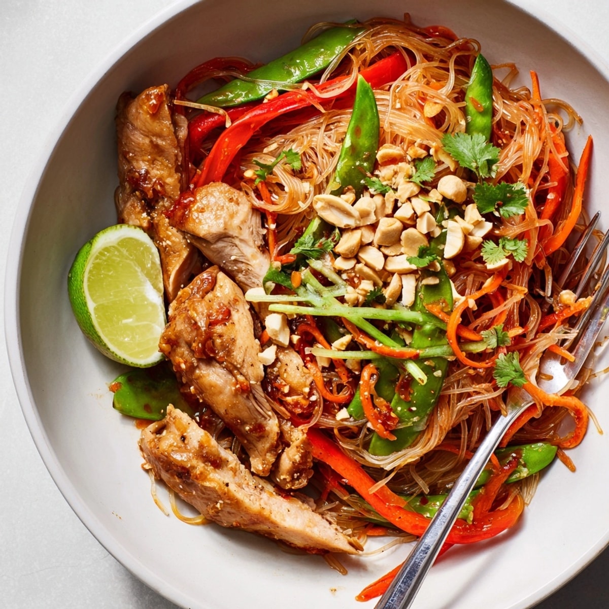 Thai Chili Chicken Noodle Bowls: a spicy, vibrant, weeknight-easy Asian dinner.