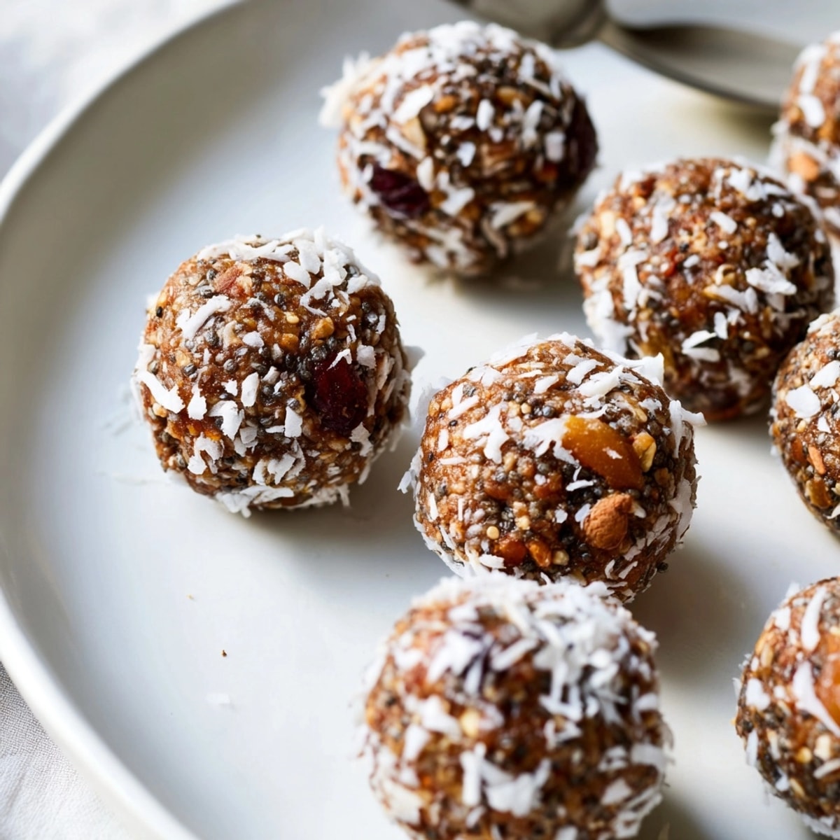 Homemade Spiced Holiday Snack Energy Balls packed with dried fruits, nuts, and warming spices.