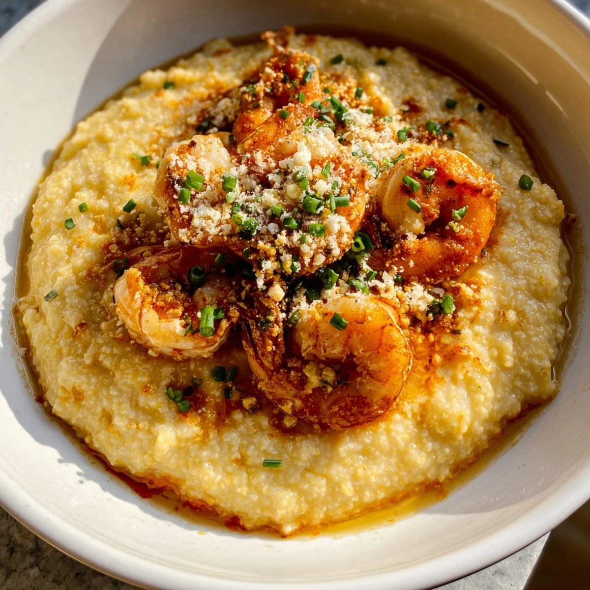 Shrimp Parmesan Grits Bowl