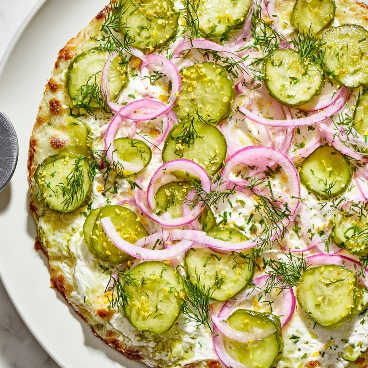 Pickle Pizza Dill Crème Fraîche
