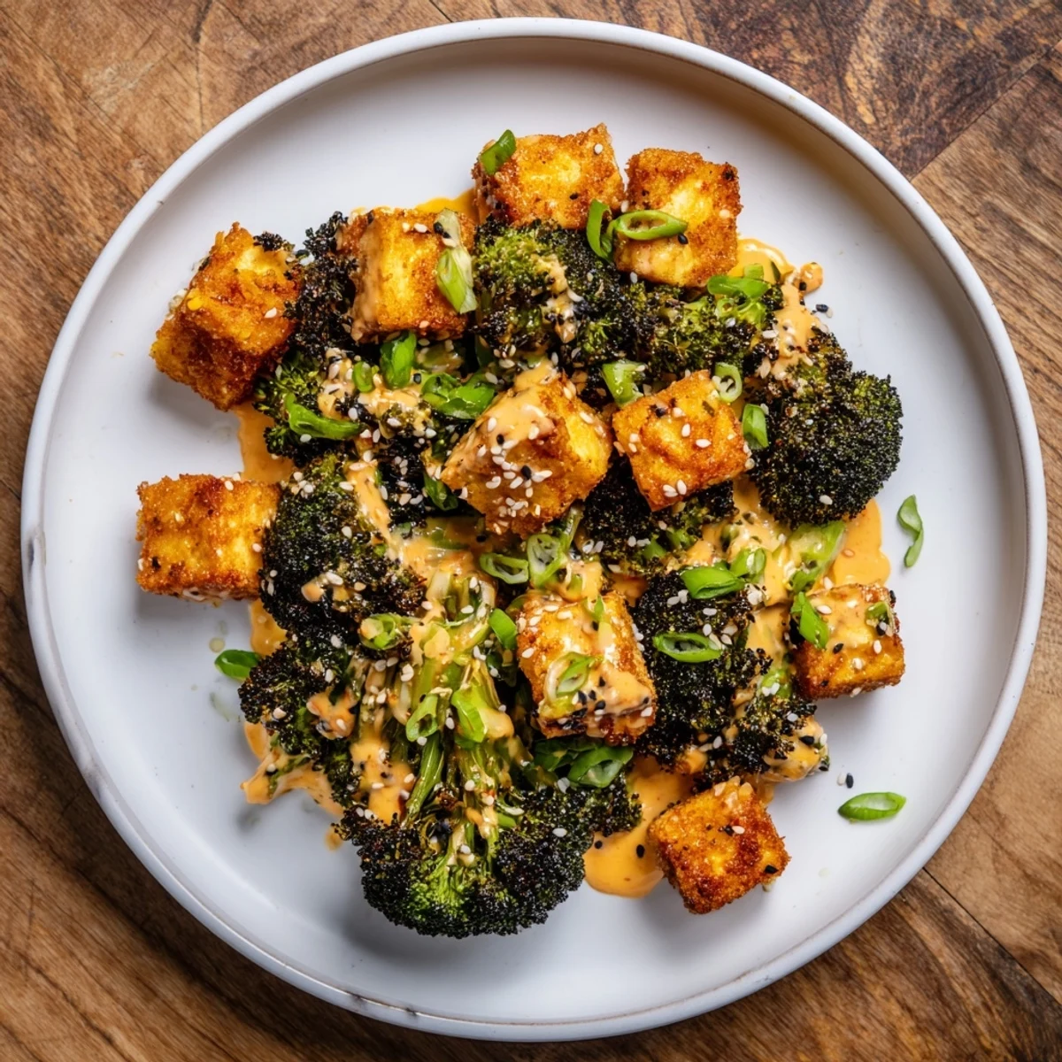 Cheesy Baked Tofu Broccoli