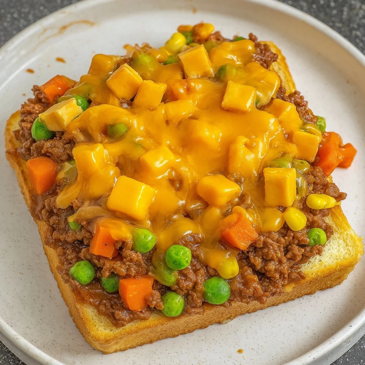 Easy, family-friendly 5-Ingredient Sloppy Joe Casserole, served in a classic American style.