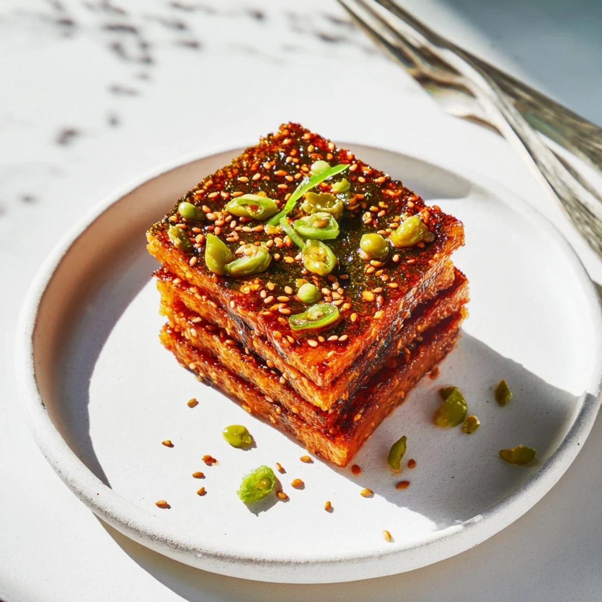 Savory and crunchy Snacks de Vague Surf, seaweed snacks seasoned with sesame, ready to eat.