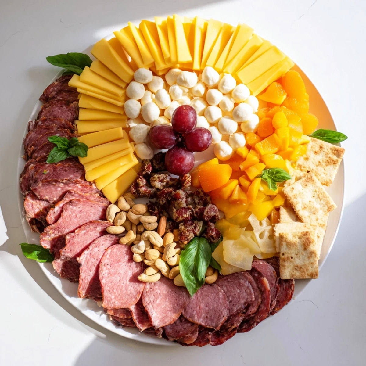 Artfully crafted Lion King platter: a delicious array of meats, cheeses, and fresh tropical fruit.