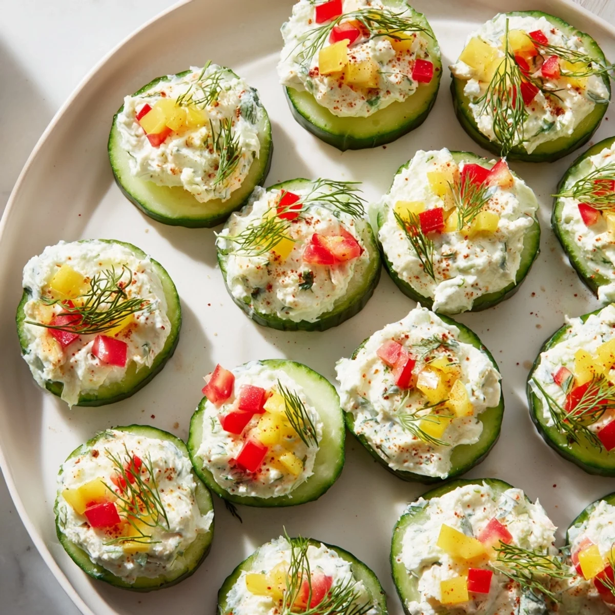 Get ready for the holidays with these vibrant Holiday Star Cucumber Bites, easy and delicious!