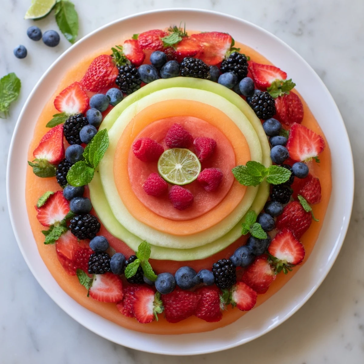 Simple Layered Melon Berries