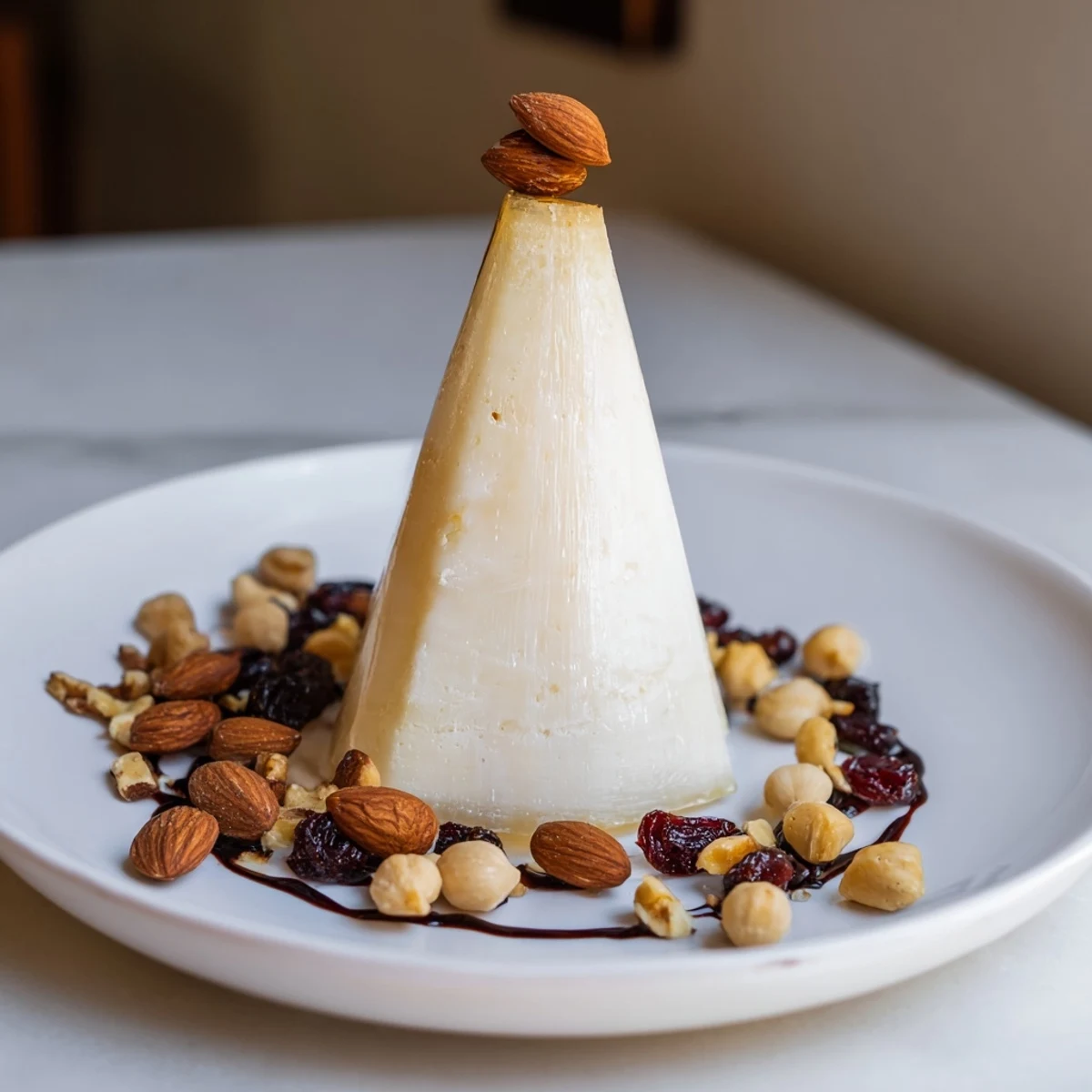 Artistic sundial cheese platter