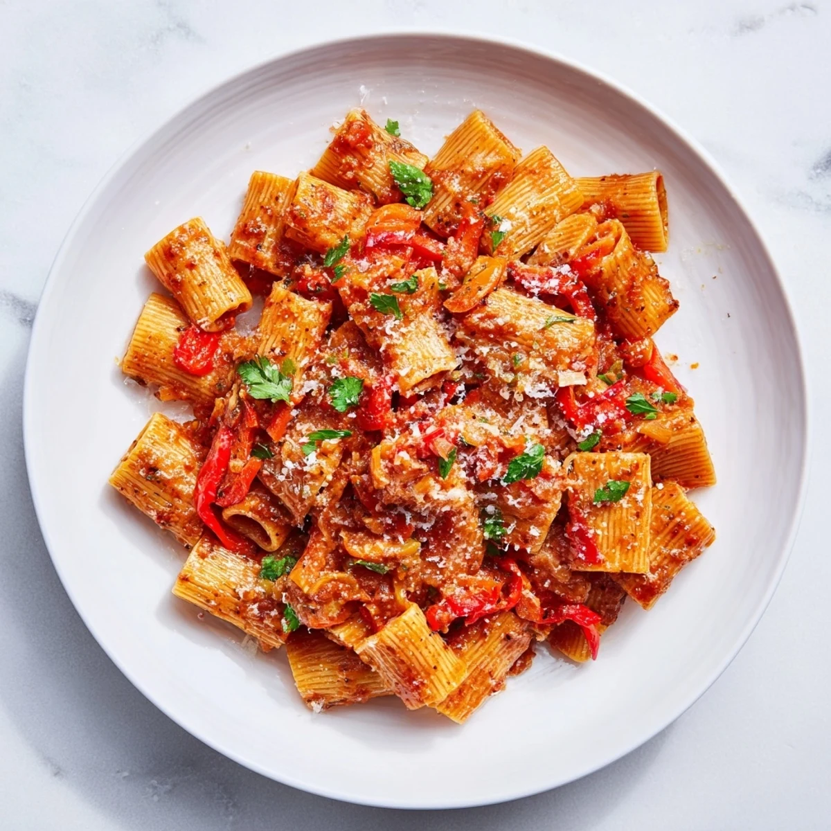 Enjoy the delicious aroma of this easy One-Pot Diavola spicy pasta, a hearty Italian weeknight meal.