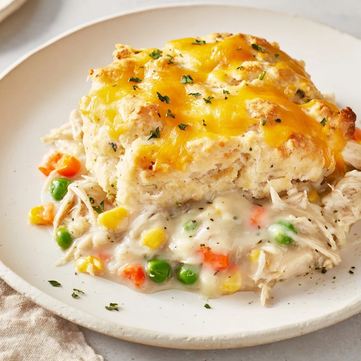 Chicken Cobbler Cheddar Biscuit