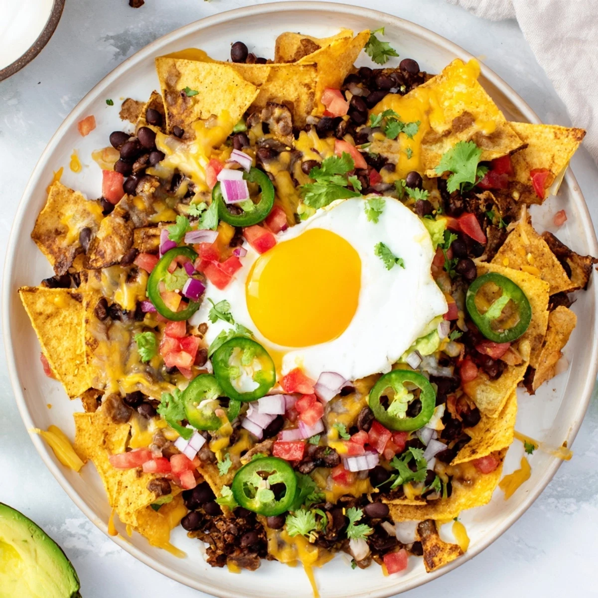 Egg-Topped Breakfast Nachos