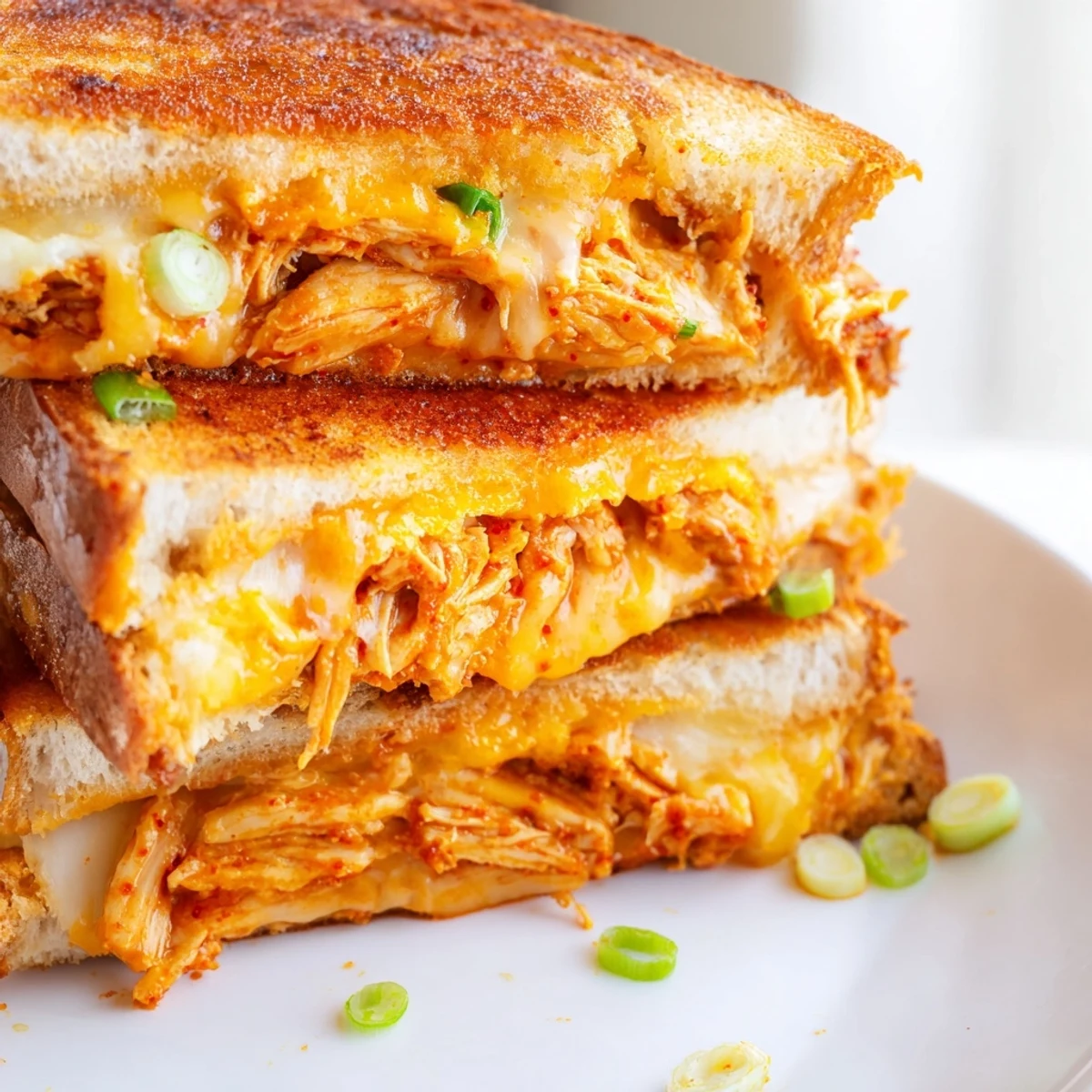 Imagine the savory and spicy Gochujang Mayo Chicken Sandwich served piping hot, ready to enjoy with a side.