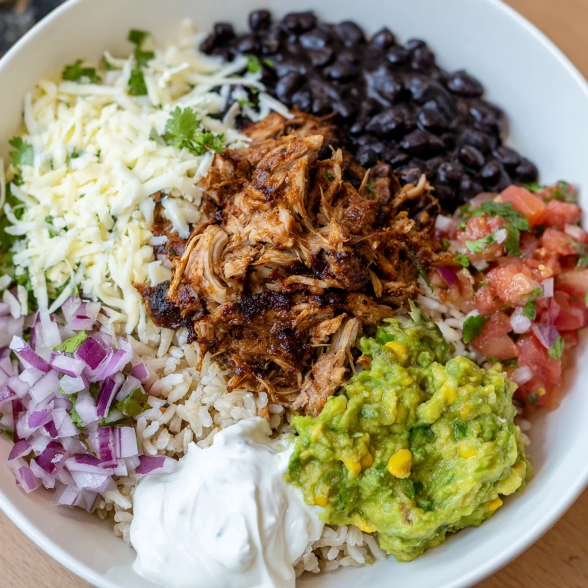 This Chipotle Burrito Bowl copycat features a vibrant mix of flavors and textures, ready to enjoy.