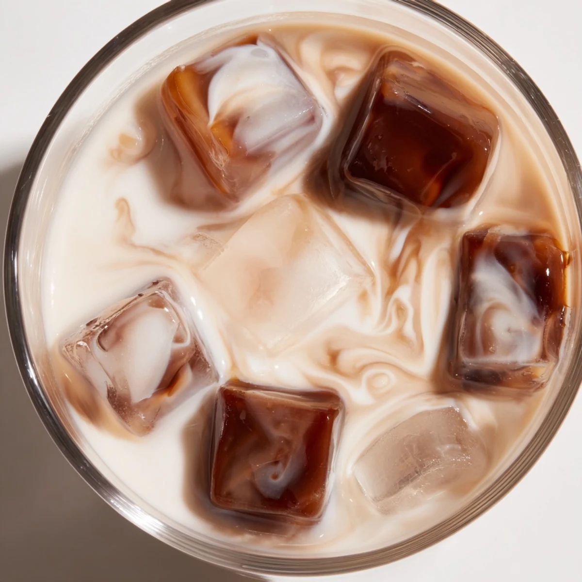 Creamy, layered Coffee Jelly Drink with bouncy coffee cubes and sweet milk, ready to sip.
