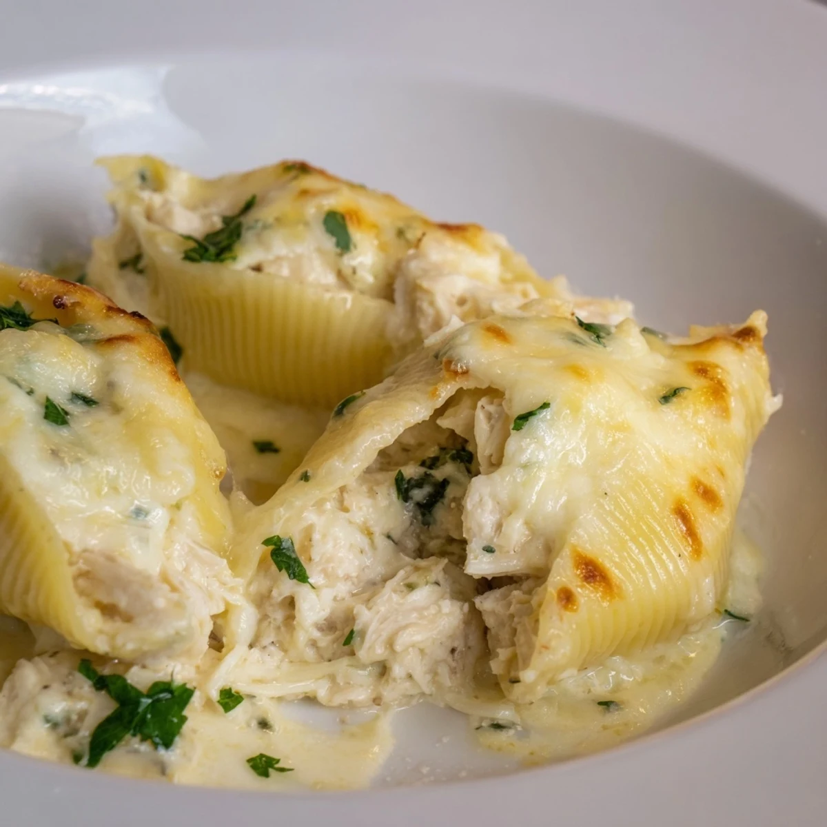 Chicken Alfredo Stuffed Shells