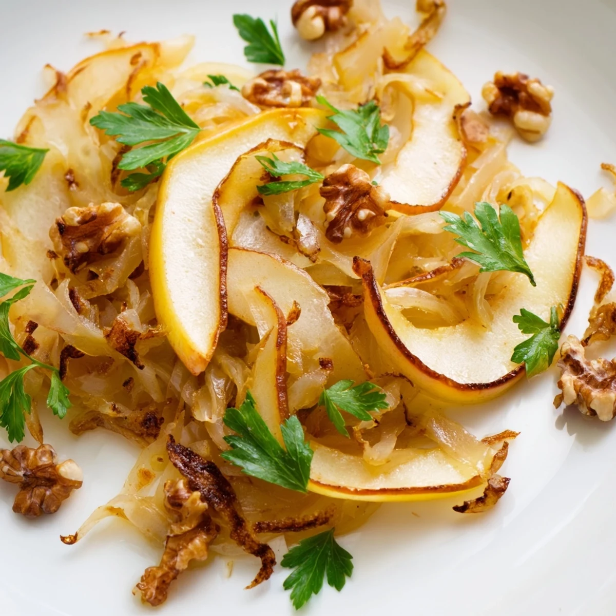 Warm Apple and Sauerkraut Skillet