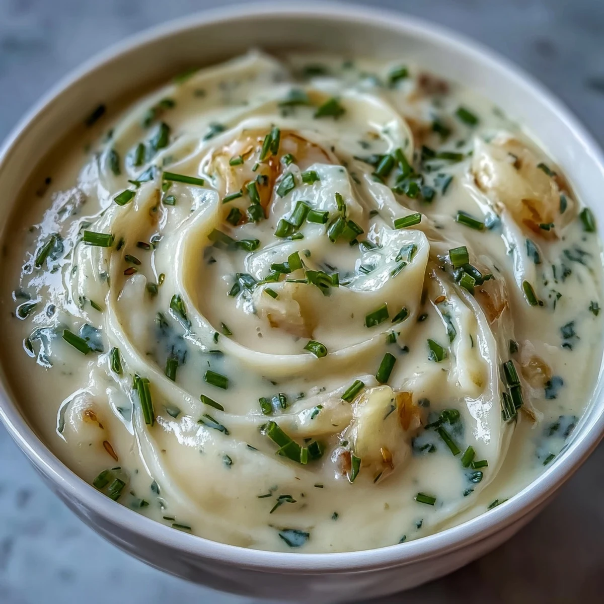 Hearty Potato Leek Soup with tender potatoes and sweet leeks, served hot.
