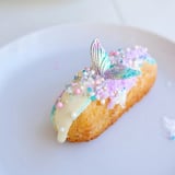 Close-up of freshly decorated Mignardises Queue de Sirène, ready to serve for a delightful dessert.