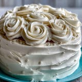 First Communion Cake White Roses