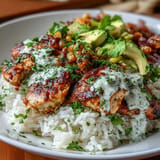 Flavorful Street Corn Chicken Rice Bowls, ready for a delicious, vibrant meal.