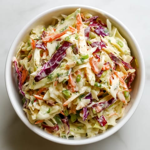A bowl of coleslaw.