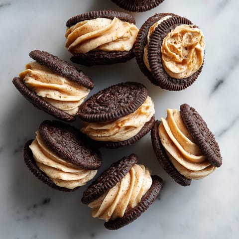A plate of cookies with peanut butter and chocolate.