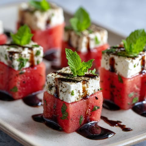 A plate of food with a slice of watermelon and a slice of cheese.