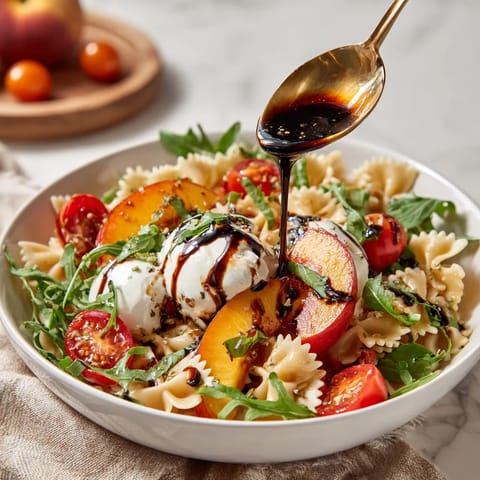 A bowl of pasta with tomatoes and cheese.