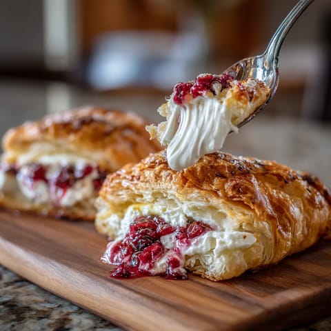 A pastry is being eaten with a fork.