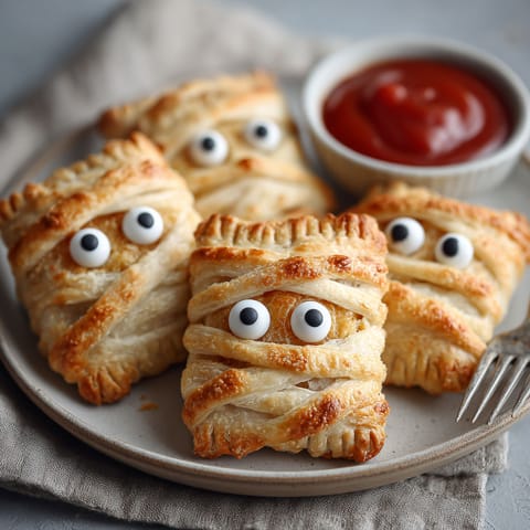 Mummy hand pies with Greek yogurt.