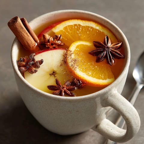 Festive Spiced Apple Cider Punch: A harvest-hued beverage, ready for a cozy gathering.