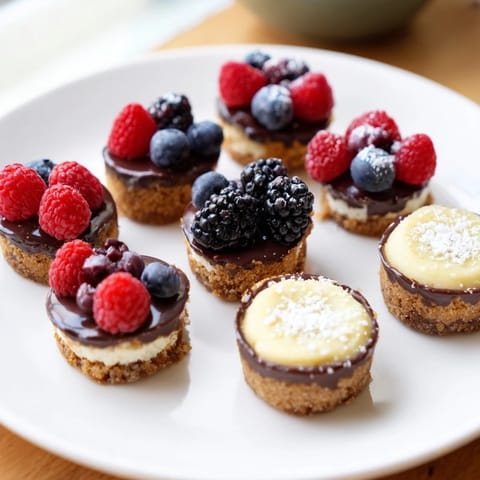Image of Mini Dessert Bites Trio, with contrasting textures and enticing chocolate and lemon flavors.