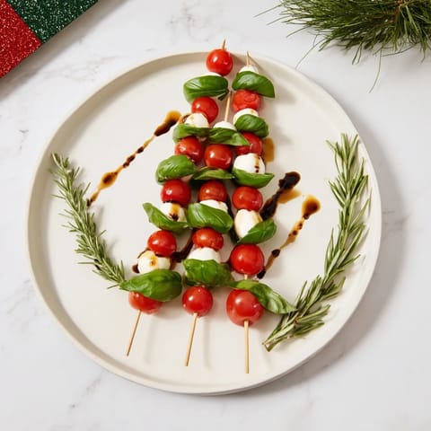 Christmas Tree Caprese Skewers