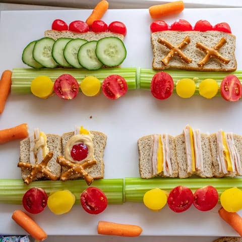 Train Track Sandwich Board