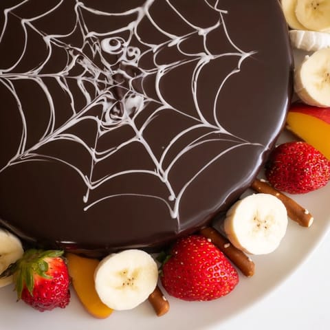 Spiderweb Chocolate Ganache Board