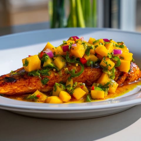 Grilled Mango Salsa Chicken