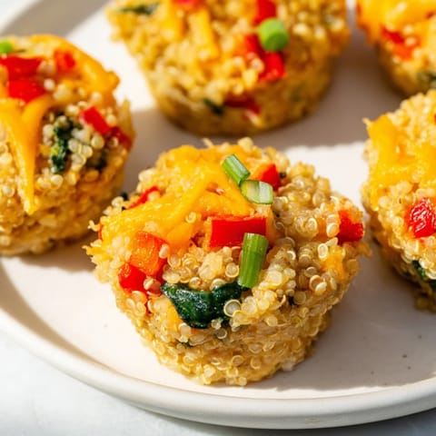 Baked Cheddar Quinoa Bites