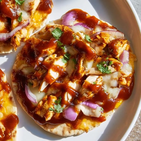 Enjoy a slice of homemade BBQ Chicken Flatbread, bursting with savory BBQ and grilled chicken flavor.