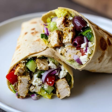 Greek Lemon Chicken Wrap