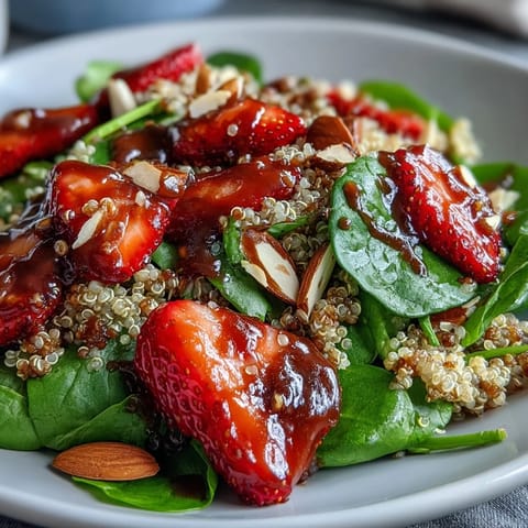 Strawberry Spinach Quinoa Salad