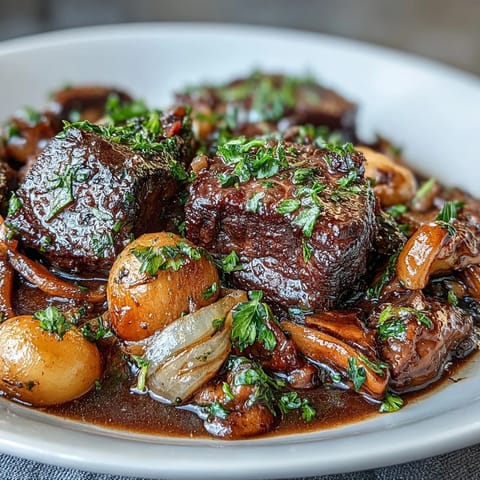Wild Mushroom Beef Bourguignon