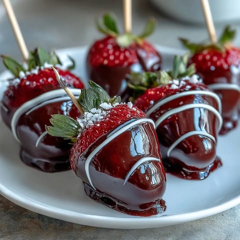 Beautiful bouquet of chocolate-covered strawberries arranged on skewers, perfect for Valentine's Day gifting and romantic celebrations.