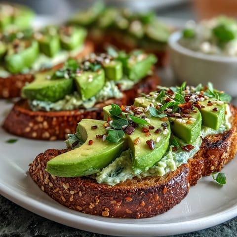 Shamrock-shaped avocado slices artfully arranged on toasted sourdough bread, topped with everything bagel seasoning for a savory crunch.