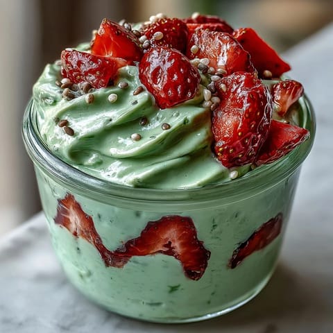 Strawberry Matcha Overnight Oats