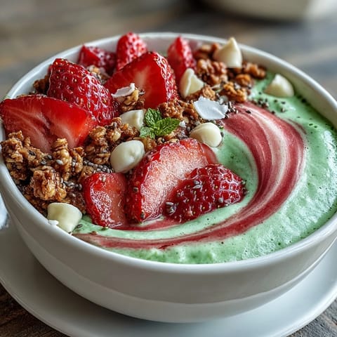 Strawberry Matcha Smoothie Bowl