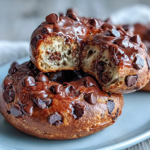 Chocolate Chip Protein Bagels