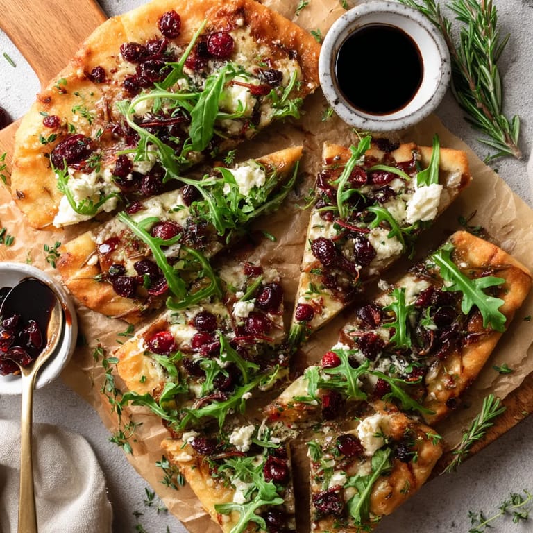 A pizza with cheese and red toppings.