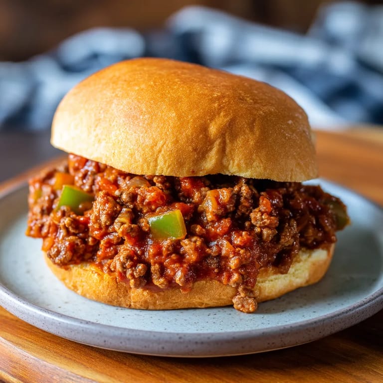 A sandwich with meat and vegetables on a plate.