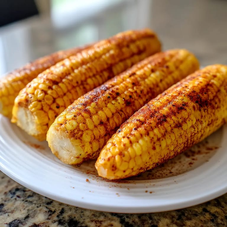 A plate of corn on the cob.
